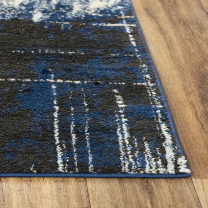 Come Abstract Blue Kitchen Hallway Runner Rug - LOOMLAN - LOOMLAN - Area Rugs