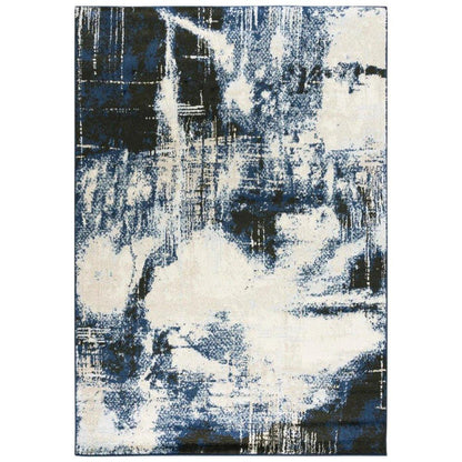 Come Abstract Blue Kitchen Hallway Runner Rug - LOOMLAN - LOOMLAN - Area Rugs