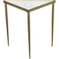 Comet Steel & Marble Top Triangle Side Table - LOOMLAN - Noir - Side Tables