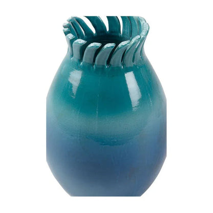 Como Blue Ombre Glaze Ceramic Vase - LOOMLAN - Wildwood - Vases & Jars