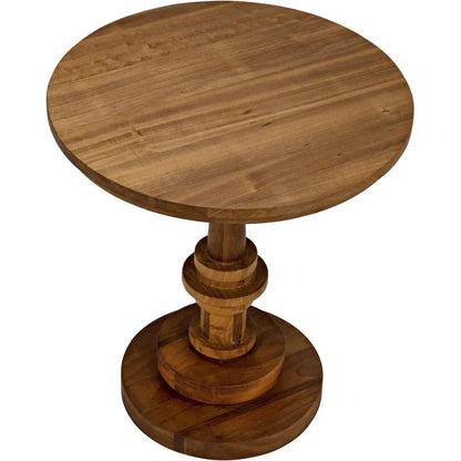 Comodo Teak Wood Round Side Table - LOOMLAN - Noir - Side Tables