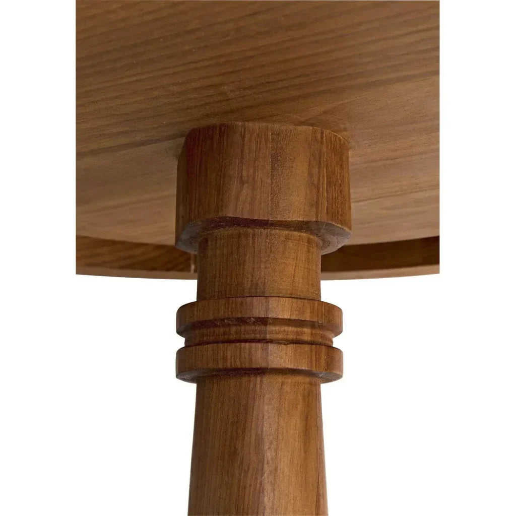 Comodo Teak Wood Round Side Table - LOOMLAN - Noir - Side Tables