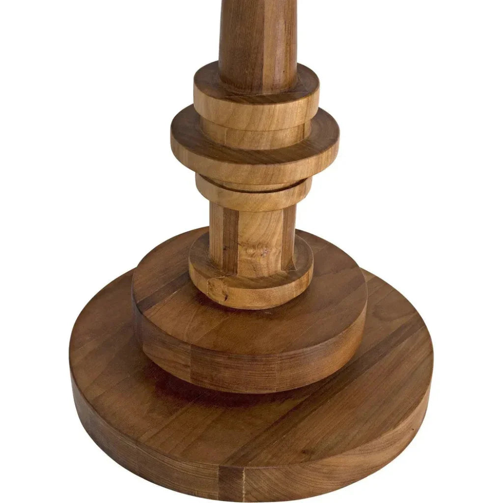 Comodo Teak Wood Round Side Table - LOOMLAN - Noir - Side Tables