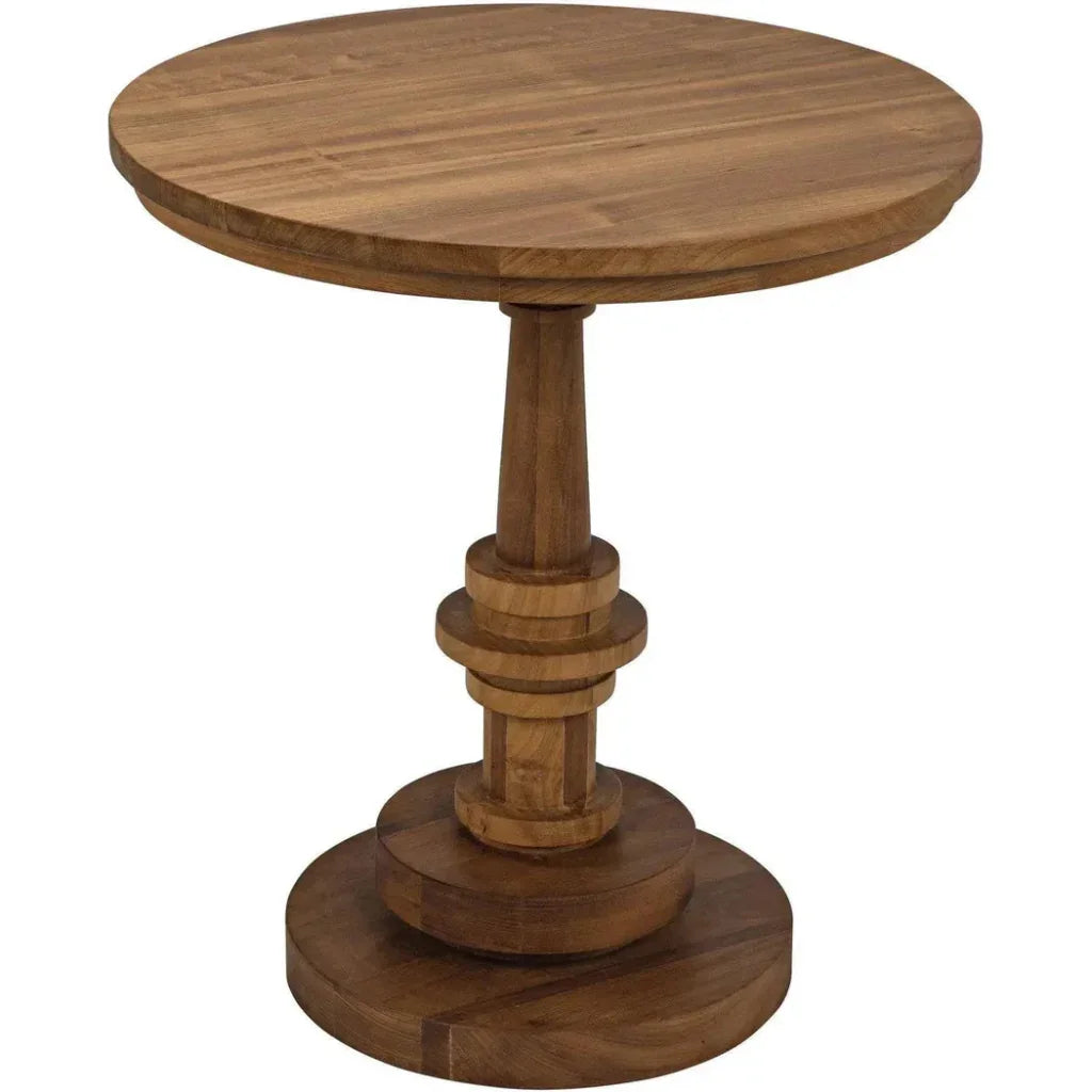 Comodo Teak Wood Round Side Table - LOOMLAN - Noir - Side Tables