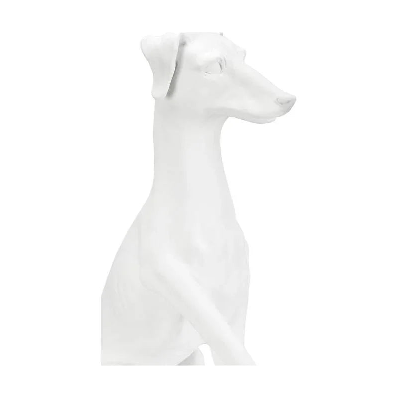 Composite Made White Greyhound Sculpture - LOOMLAN - Chelsea House - Statues & Sculptures