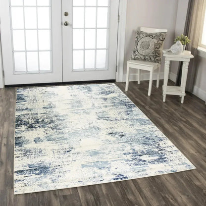 Coms Abstract Blue Kitchen Hallway Runner Rug - LOOMLAN - LOOMLAN - Area Rugs
