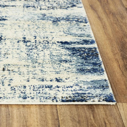 Coms Abstract Blue Kitchen Hallway Runner Rug - LOOMLAN - LOOMLAN - Area Rugs