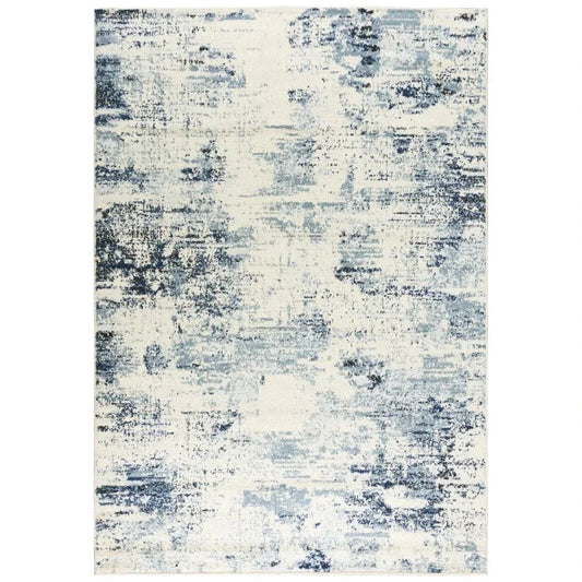 Coms Abstract Blue Kitchen Hallway Runner Rug - LOOMLAN - LOOMLAN - Area Rugs