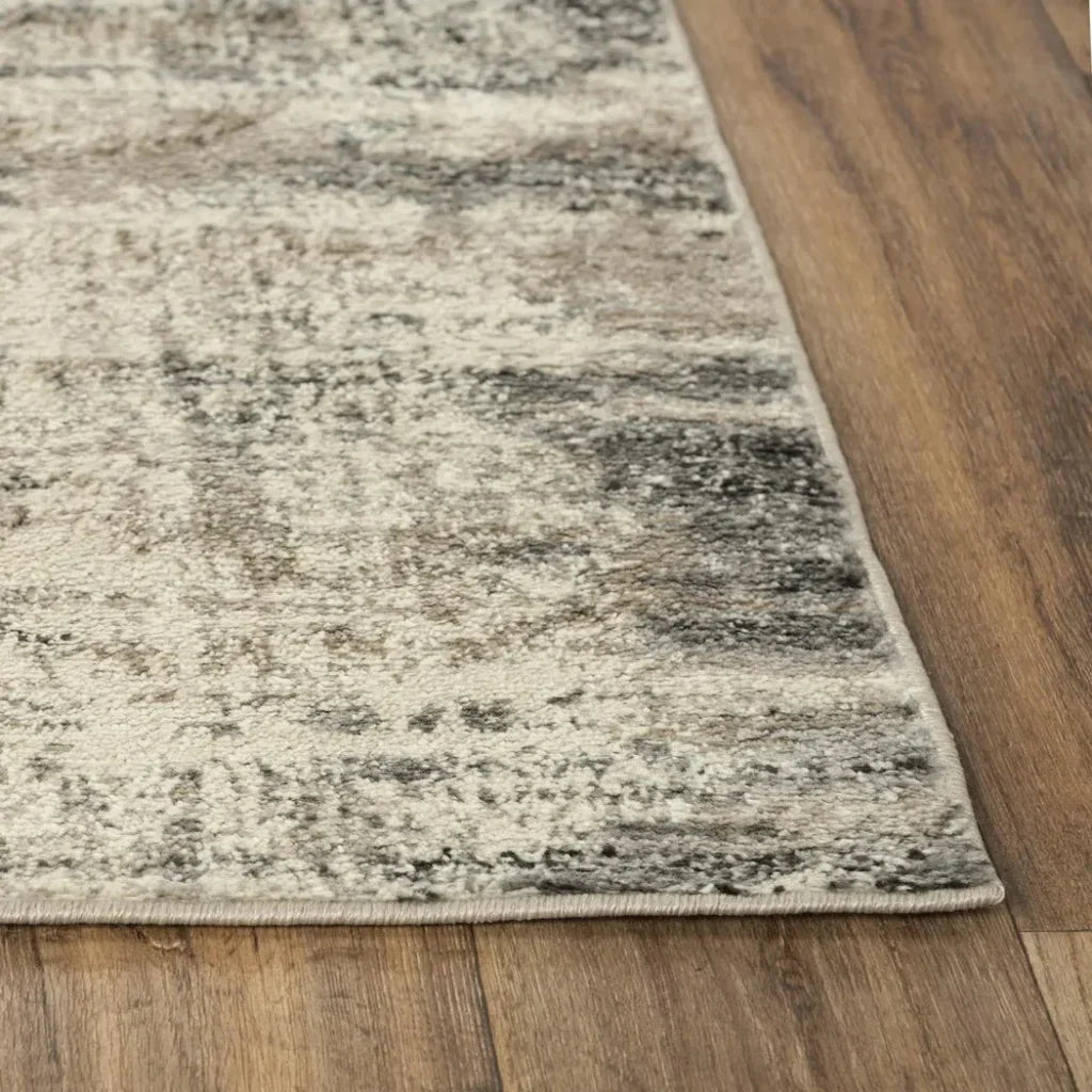 Conc Abstract Beige Kitchen Hallway Runner Rug - LOOMLAN - LOOMLAN - Area Rugs