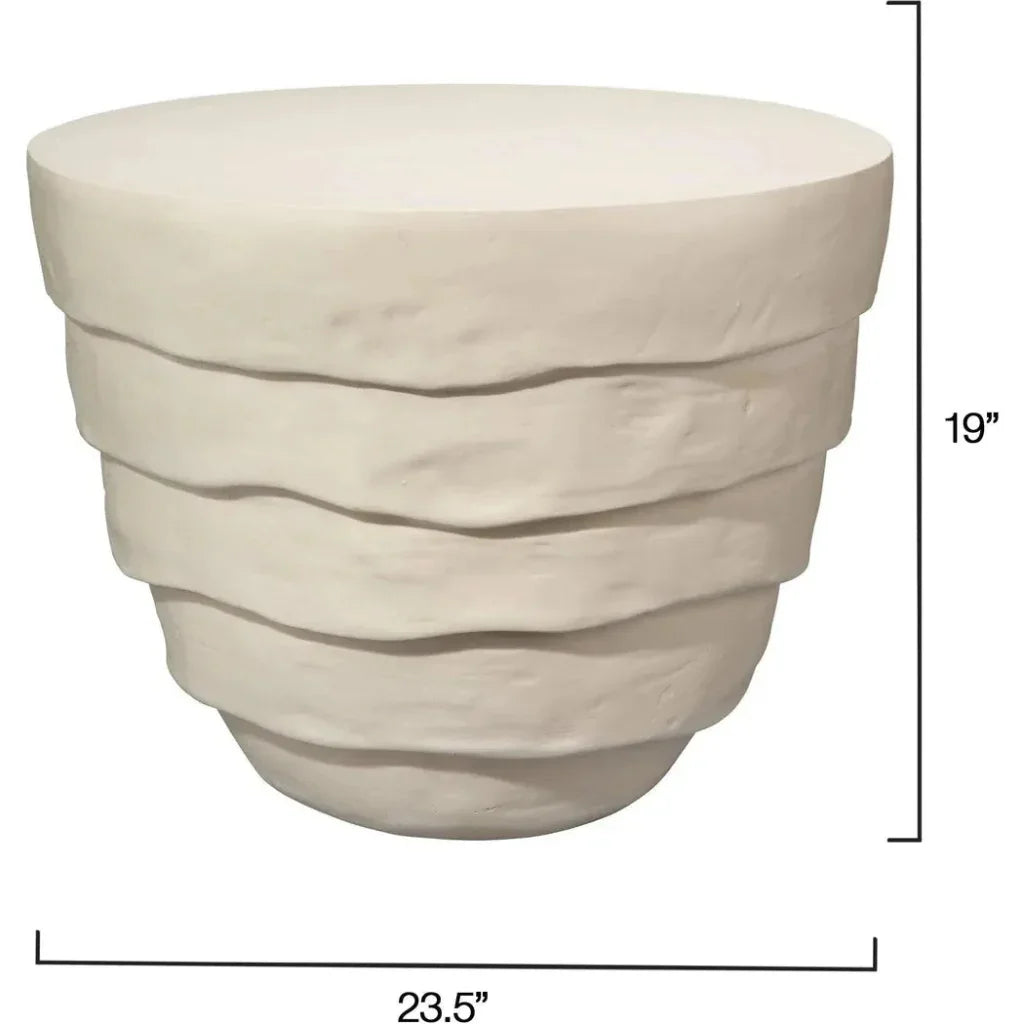 Concentric Fiber Glass Round Side Table - LOOMLAN - Jamie Young - Side Tables