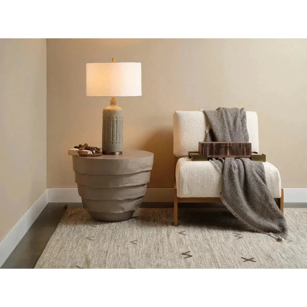 Concentric Fiber Glass Round Side Table - LOOMLAN - Jamie Young - Side Tables