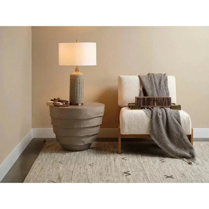 Concentric Fiber Glass Round Side Table - LOOMLAN - Jamie Young - Side Tables