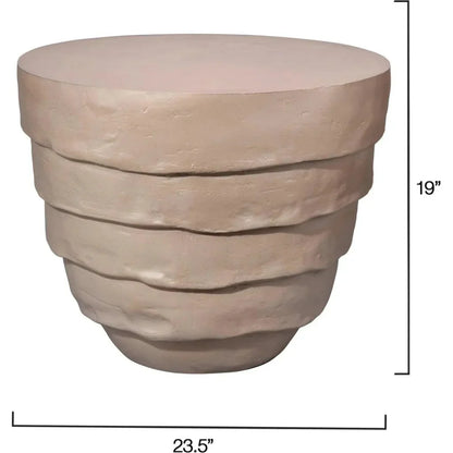 Concentric Fiber Glass Round Side Table - LOOMLAN - Jamie Young - Side Tables