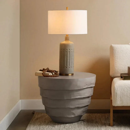 Concentric Fiber Glass Round Side Table - LOOMLAN - Jamie Young - Side Tables