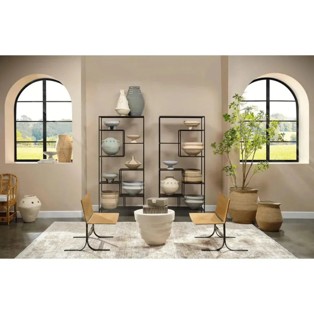 Concentric Fiber Glass Round Side Table - LOOMLAN - Jamie Young - Side Tables