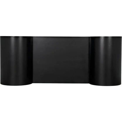 Concierge Desk, Black Steel Unique Home Office Desk-Home Office Desks-Noir-LOOMLAN