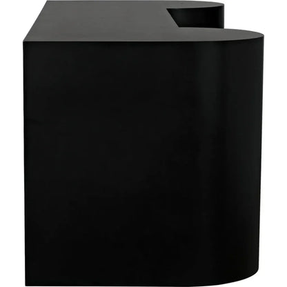 Concierge Desk, Black Steel Unique Home Office Desk-Home Office Desks-Noir-LOOMLAN