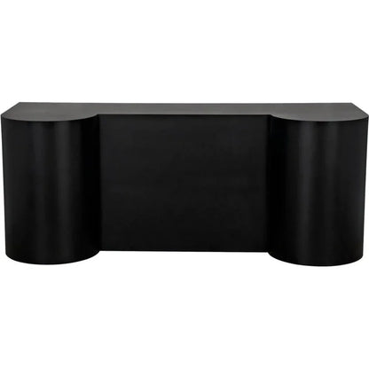 Concierge Desk, Black Steel Unique Home Office Desk-Home Office Desks-Noir-LOOMLAN