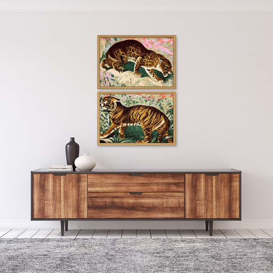 Concrete Jungle Cats Framed Wall Art 2PC