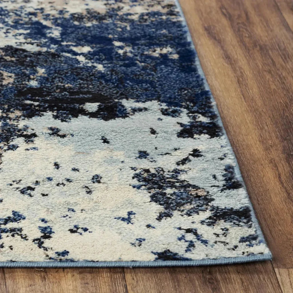 Conf Abstract Blue Kitchen Hallway Runner Rug - LOOMLAN - LOOMLAN - Area Rugs