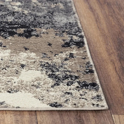 Conk Abstract Beige Kitchen Hallway Runner Rug - LOOMLAN - LOOMLAN - Area Rugs
