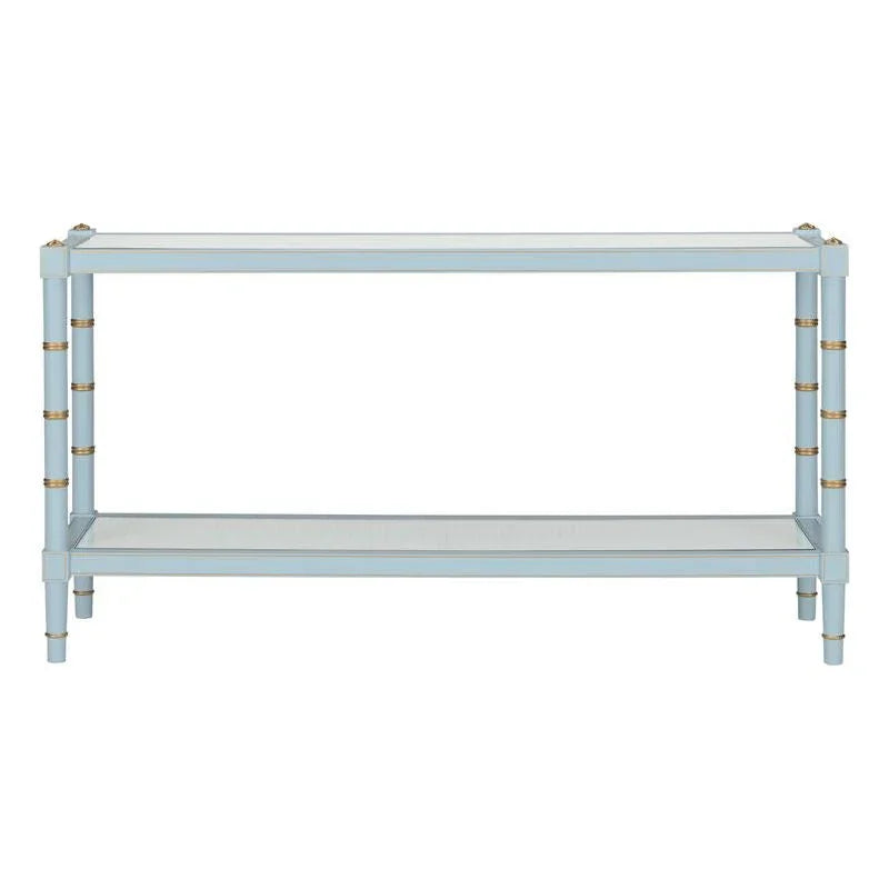Conner Cane Bamboo - Inspired Legs Console Table - LOOMLAN - Chelsea House - Console Tables