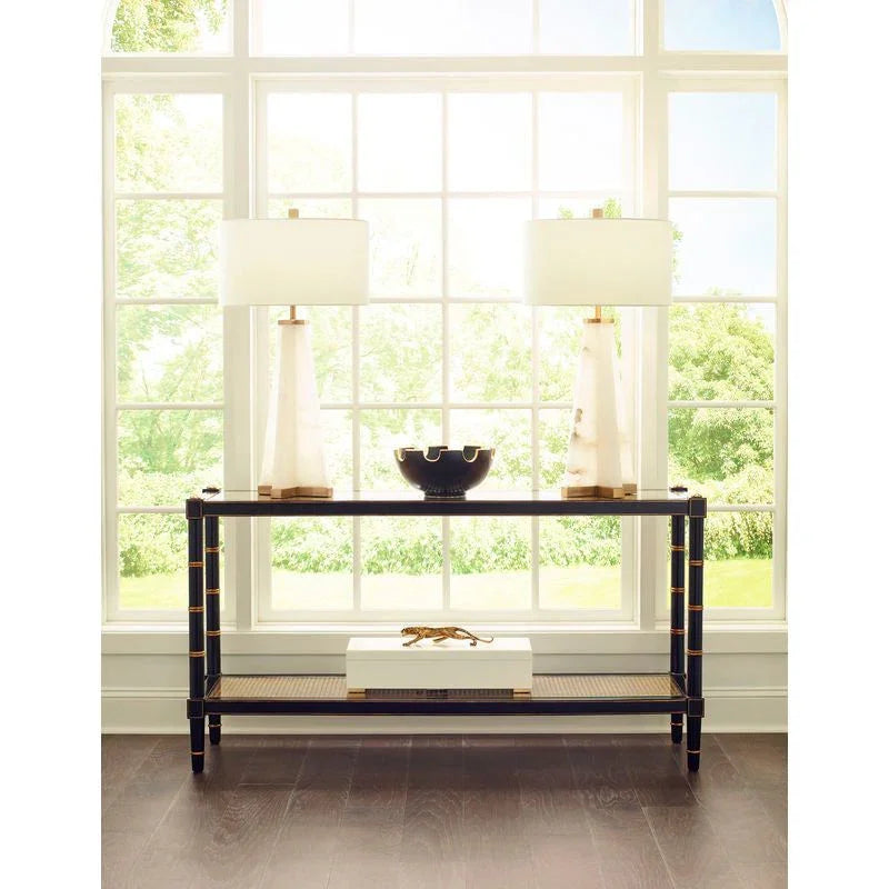 Conner Cane Bamboo - Inspired Legs Console Table - LOOMLAN - Chelsea House - Console Tables