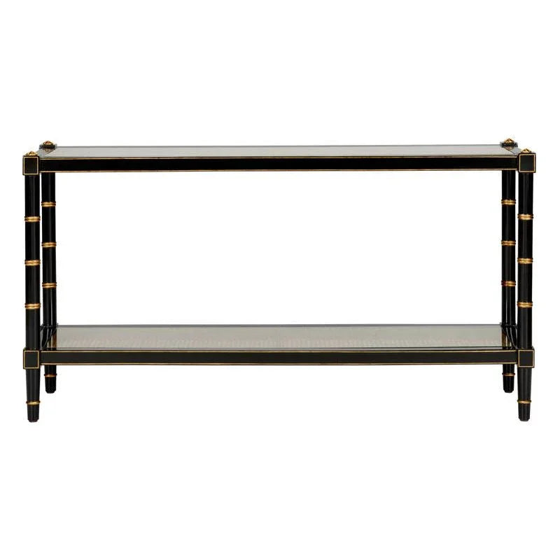 Conner Cane Bamboo - Inspired Legs Console Table - LOOMLAN - Chelsea House - Console Tables
