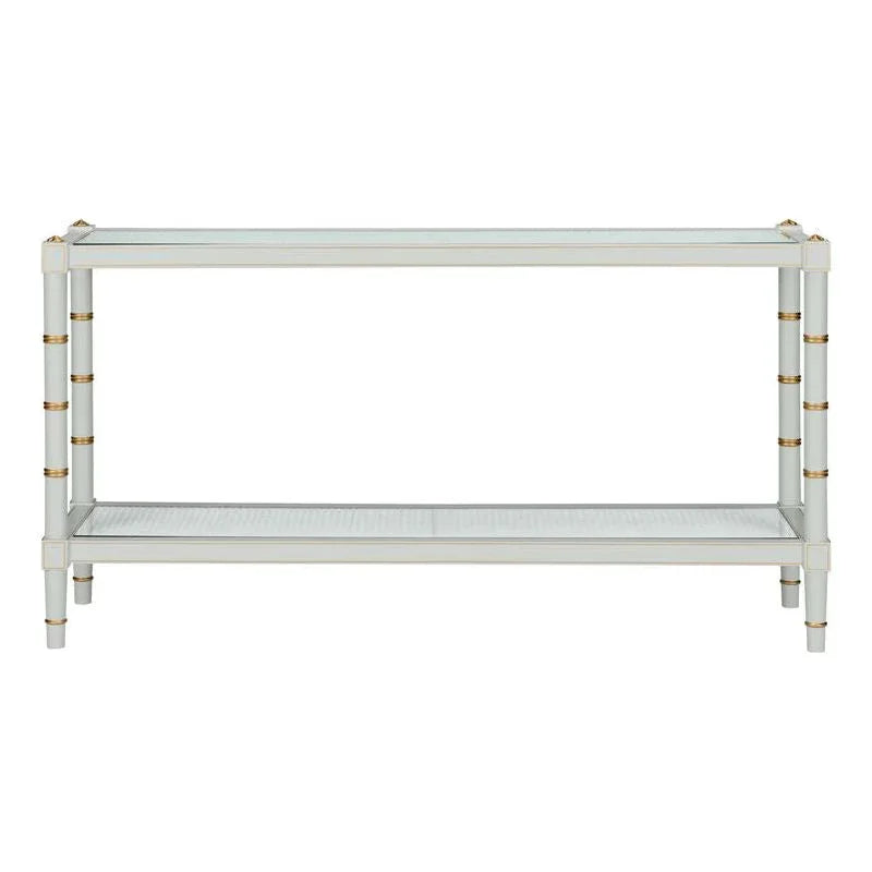 Conner Cane Bamboo - Inspired Legs Console Table - LOOMLAN - Chelsea House - Console Tables