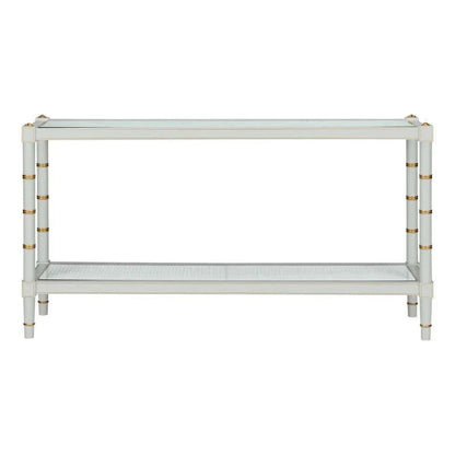Conner Cane Bamboo - Inspired Legs Console Table - LOOMLAN - Chelsea House - Console Tables