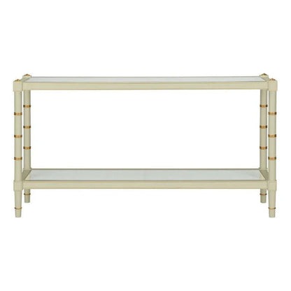 Conner Cane Bamboo - Inspired Legs Console Table - LOOMLAN - Chelsea House - Console Tables
