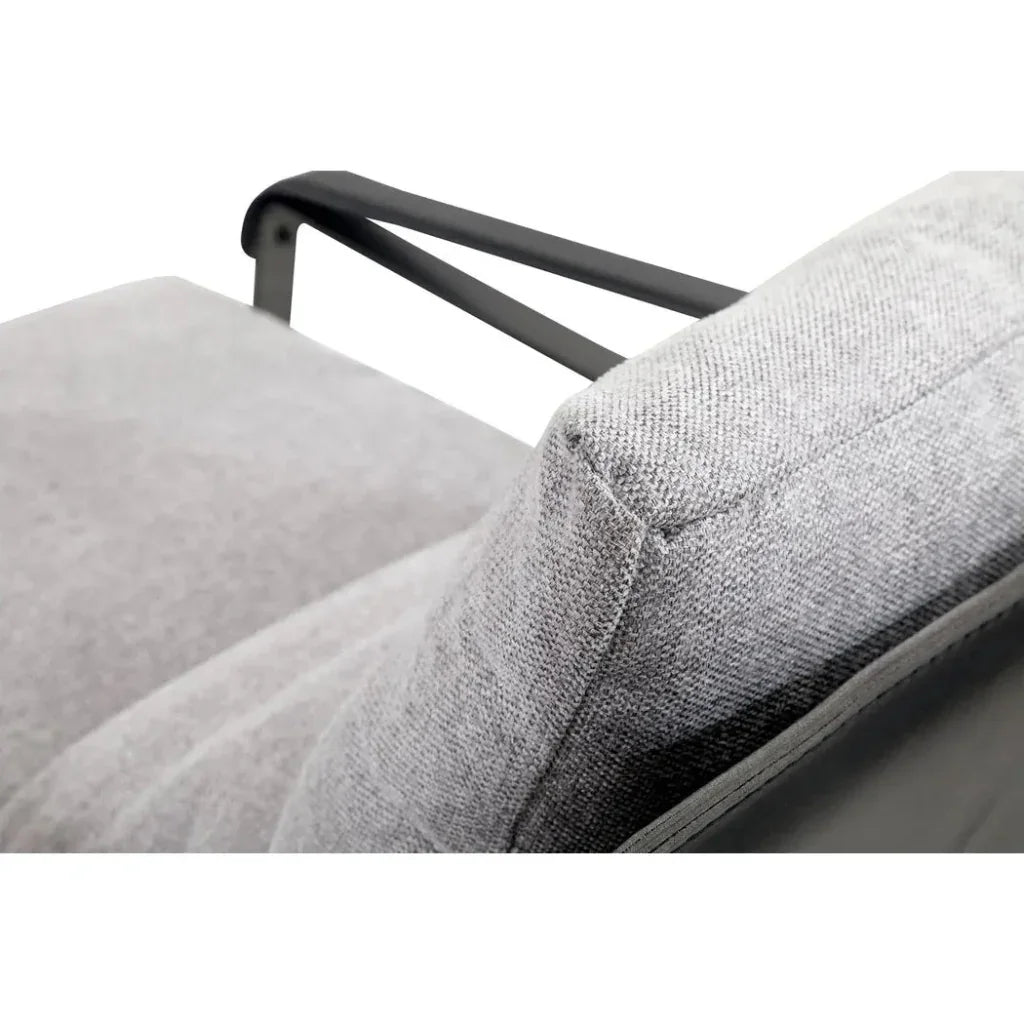 Connor Bonded Leather Grey Accent Chair - LOOMLAN - Moe's Home - Accent Chairs