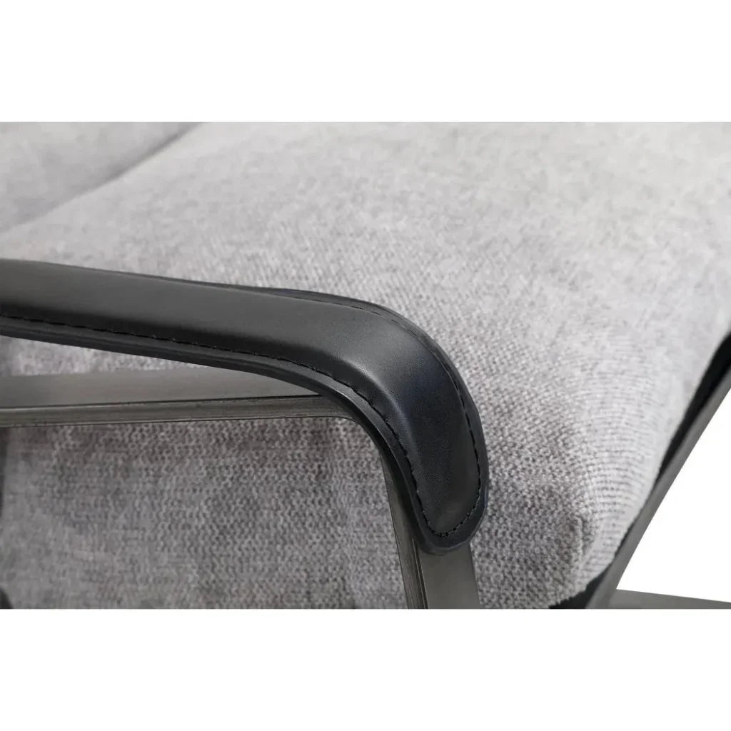 Connor Bonded Leather Grey Accent Chair - LOOMLAN - Moe's Home - Accent Chairs