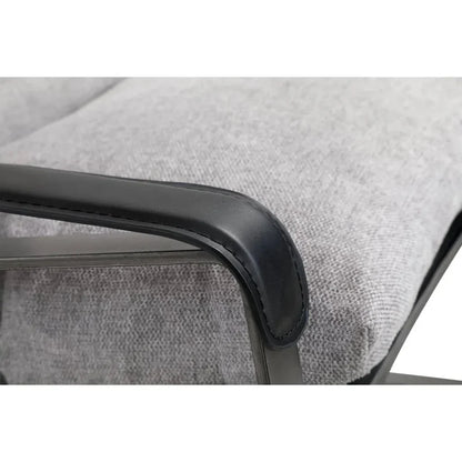 Connor Bonded Leather Grey Accent Chair - LOOMLAN - Moe's Home - Accent Chairs