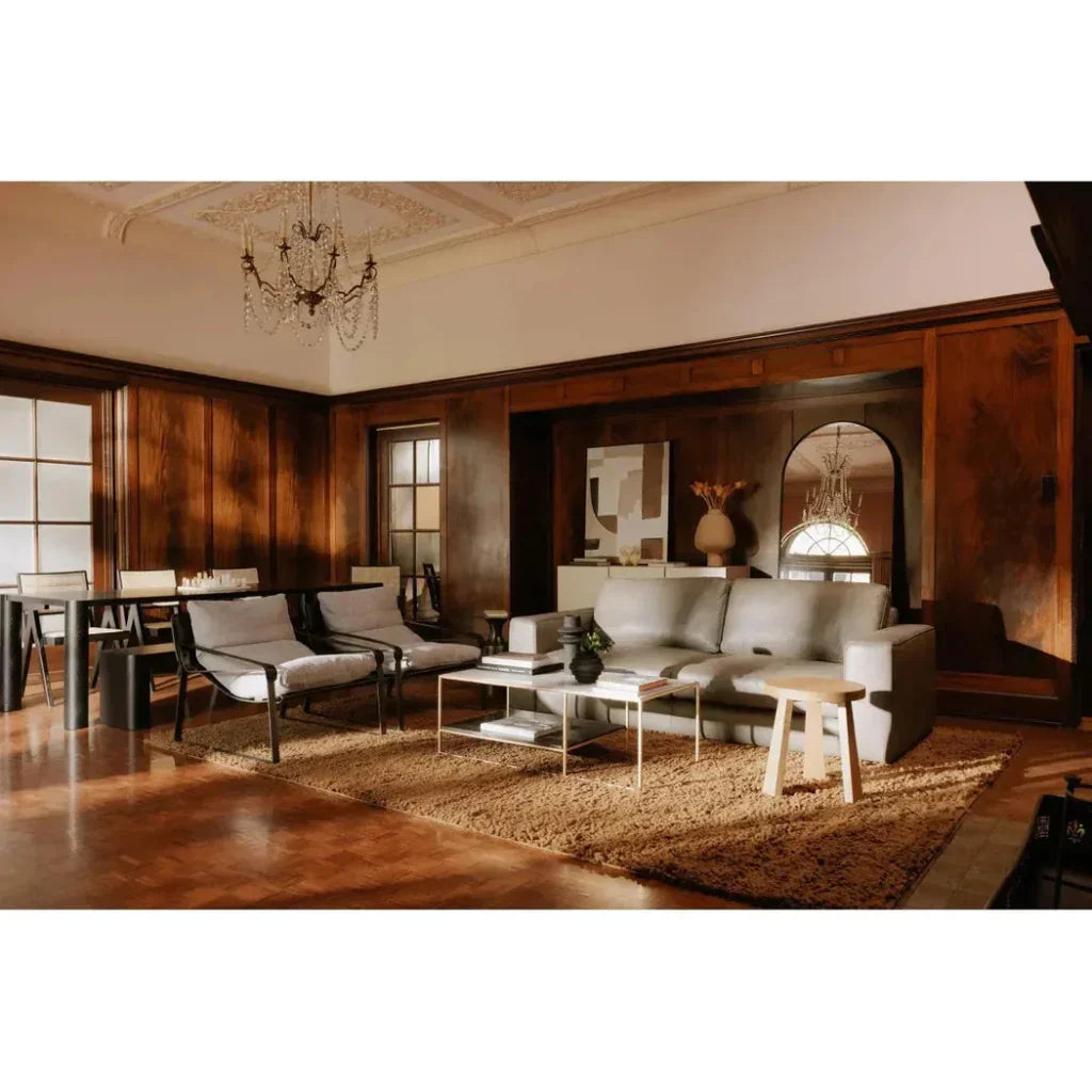 Connor Bonded Leather Grey Accent Chair - LOOMLAN - Moe's Home - Accent Chairs