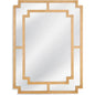Connor Wood Gold Vertical Wall Mirror - LOOMLAN - Bassett Mirror - Wall Mirrors