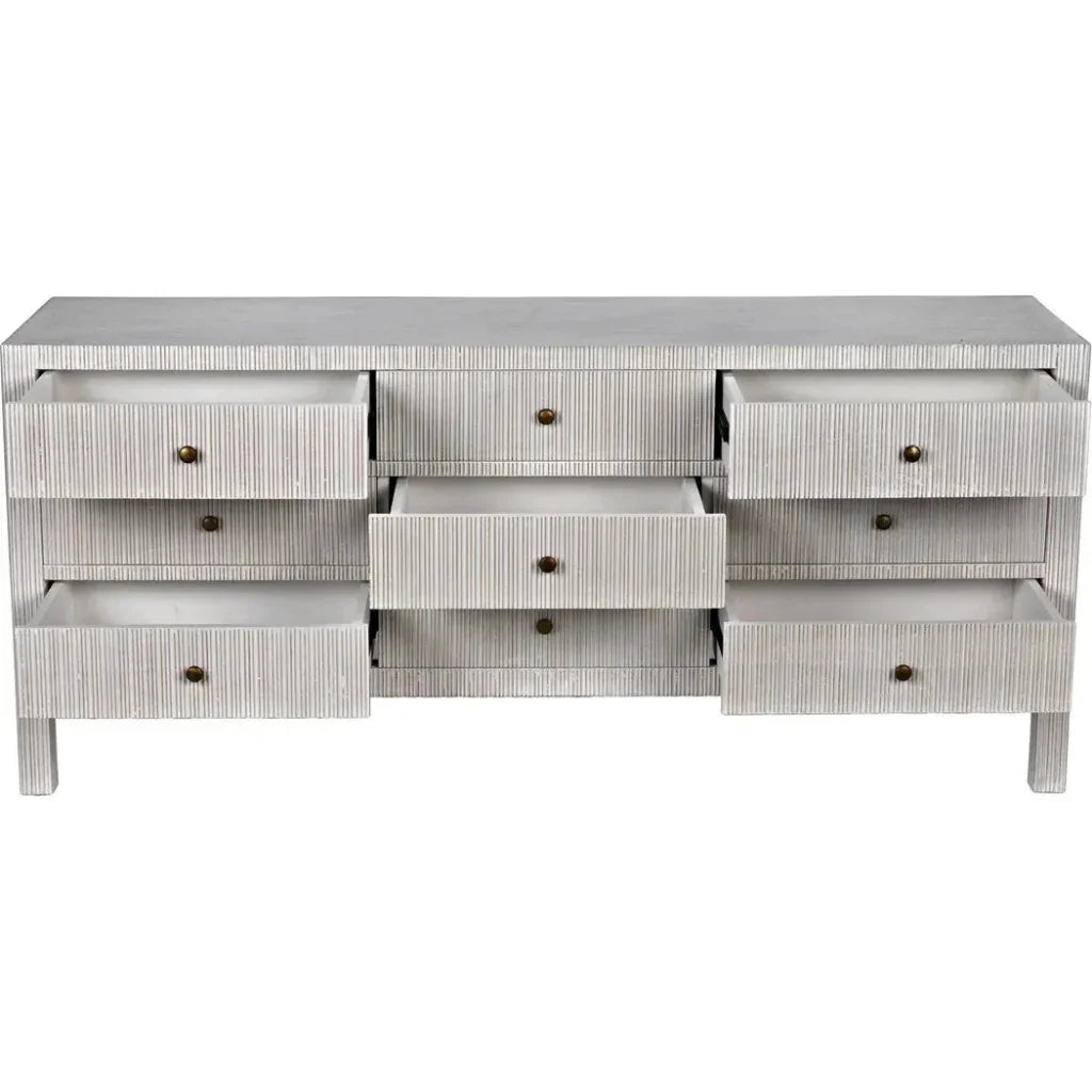 Conrad Nine Drawers Wood Dresser