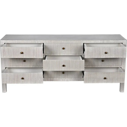 Conrad Nine Drawers Wood Dresser