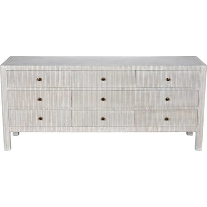 Conrad Nine Drawers Wood Dresser