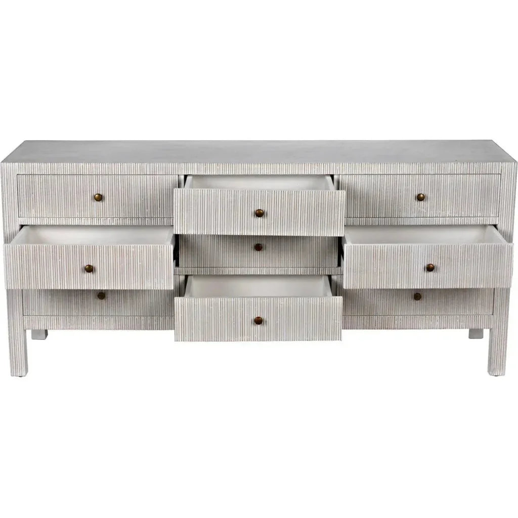 Conrad Nine Drawers Wood Dresser