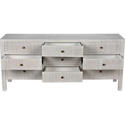 Conrad Nine Drawers Wood Dresser