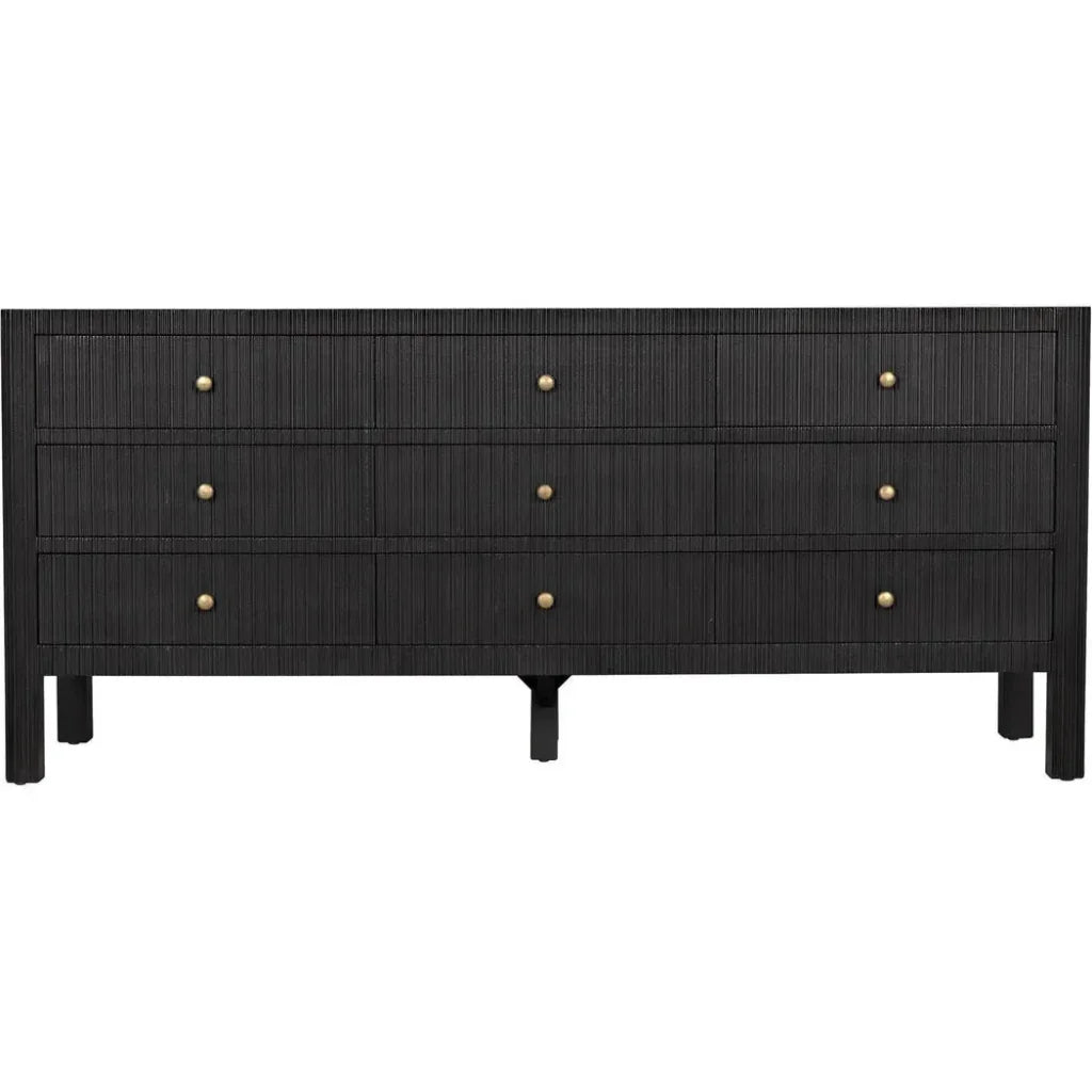 Conrad Nine Drawers Wood Dresser