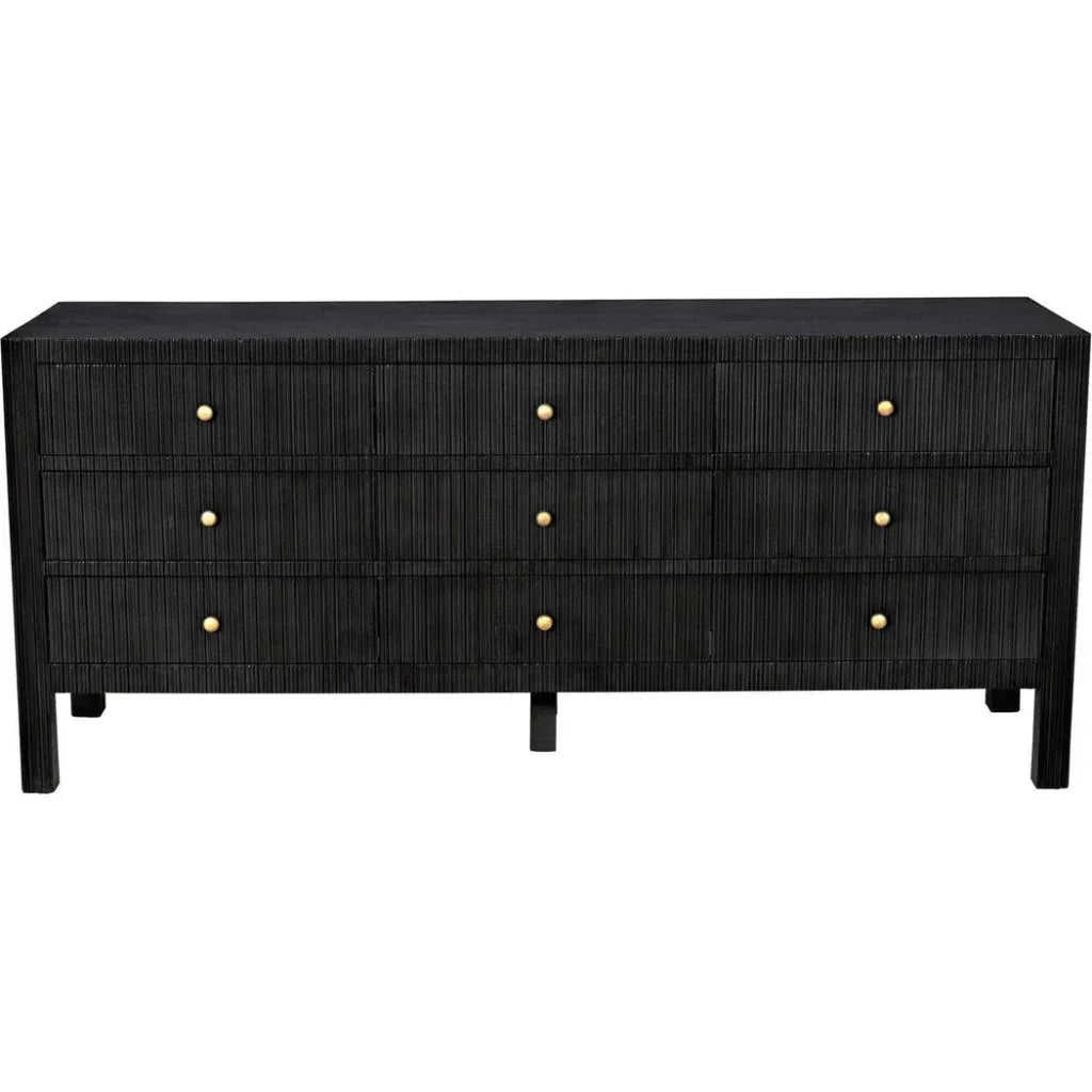 Conrad Nine Drawers Wood Dresser