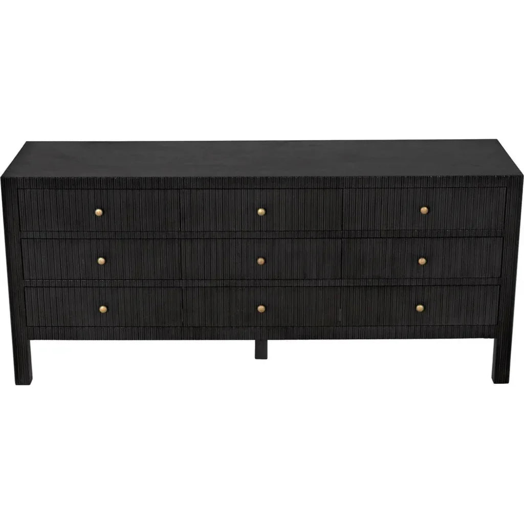 Conrad Nine Drawers Wood Dresser