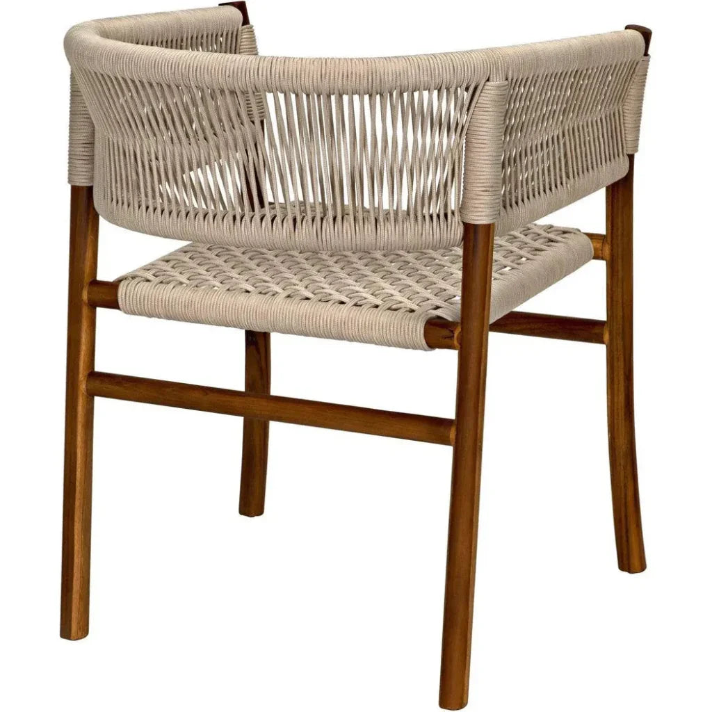 Conrad Chair, Teak with Woven Rope - LOOMLAN - Noir - Dining Chairs