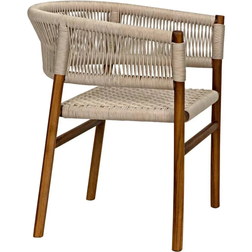 Conrad Chair, Teak with Woven Rope - LOOMLAN - Noir - Dining Chairs