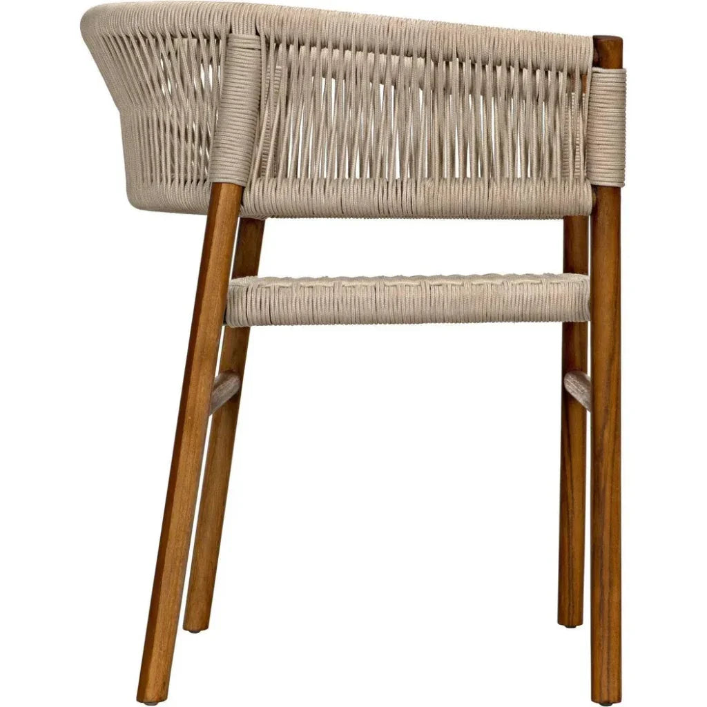 Conrad Chair, Teak with Woven Rope - LOOMLAN - Noir - Dining Chairs