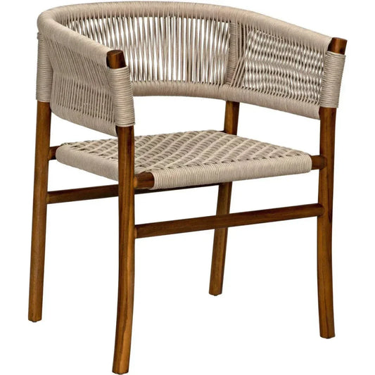 Conrad Chair, Teak with Woven Rope - LOOMLAN - Noir - Dining Chairs