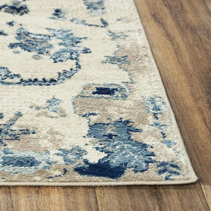 Cons Floral Blue Kitchen Hallway Runner Rug - LOOMLAN - LOOMLAN - Area Rugs