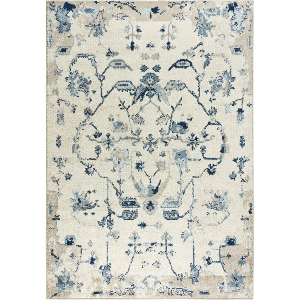 Cons Floral Blue Kitchen Hallway Runner Rug - LOOMLAN - LOOMLAN - Area Rugs